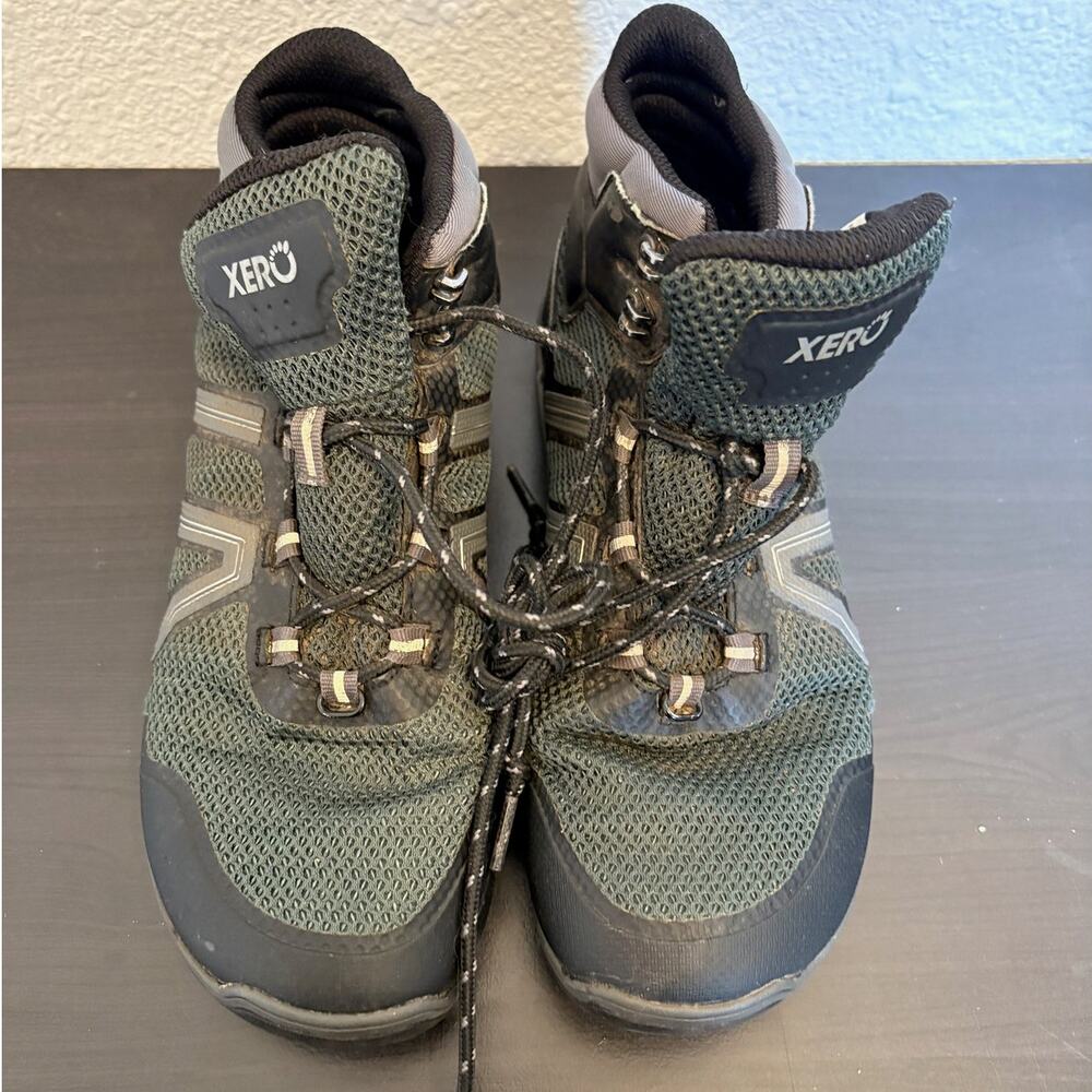 Xero Women's Xcursion Fusion Waterproof Hiking Boots Barefoot Size 8.5-9 Green